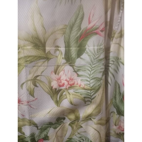 Tommy Bahama Silk Shirt Men's 3XB Big Blue Green Floral SS Beach Relax Button Up - Picture 2 of 13